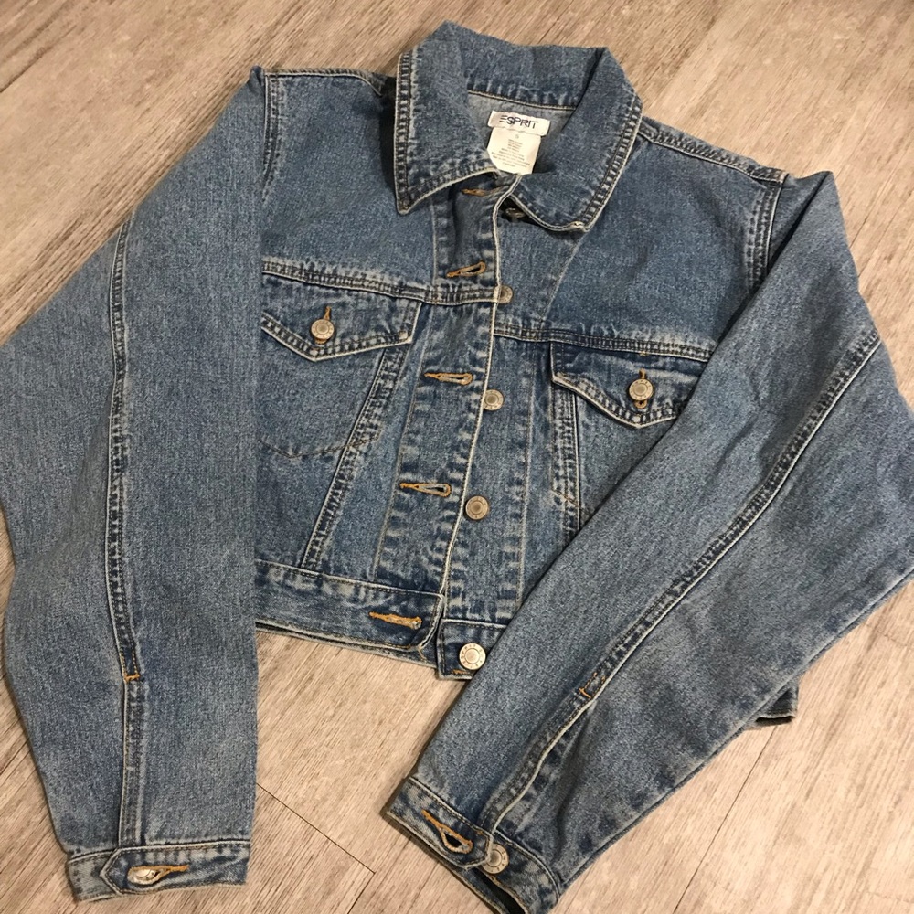 Esprit 90s denim crop jean jacket